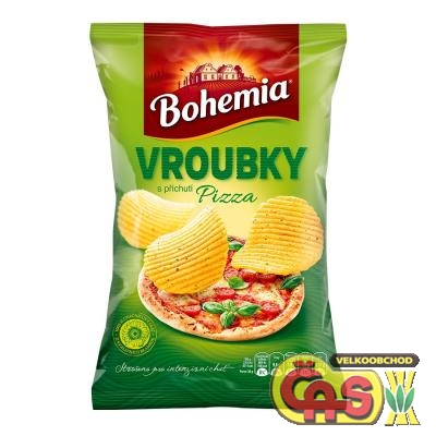 Chips Bohemia vroubky pizza  65g