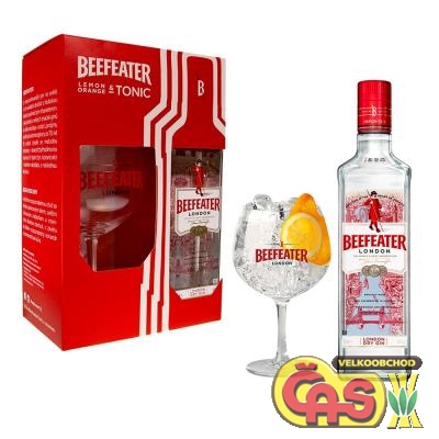 Gin Beefeater 40% 0.7l + sklo