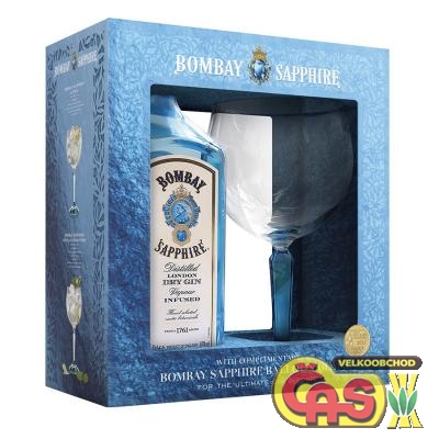 Gin Bombay Sapphire 0.7l + 1x sklo