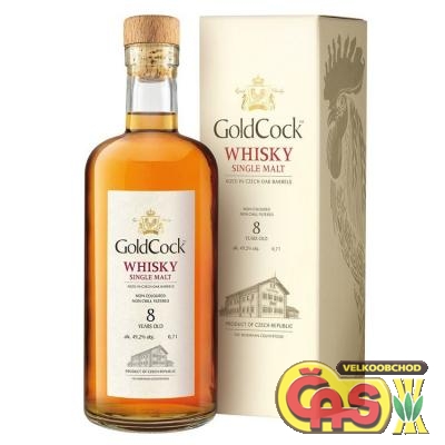 GOLD COCK 8-letá whisky 0.7l    49.2%