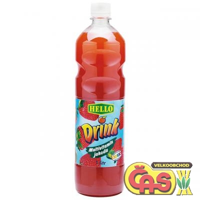 HELLO DRINK MULTIVITAMÍN-JAHODA 1l PET