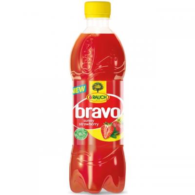 LEDOVÝ ČAJ RAUCH BRAVO SUNNY JAHODA 0.5I PET