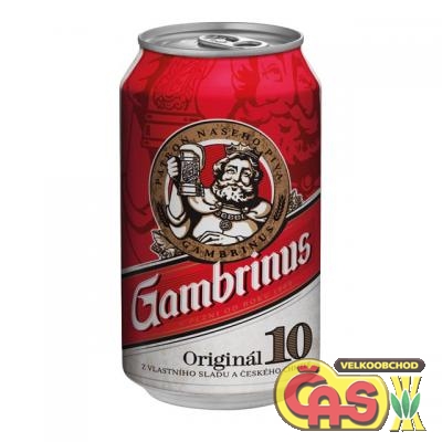 PIVO GAMBRINUS 0.33l 10% PLECH    B