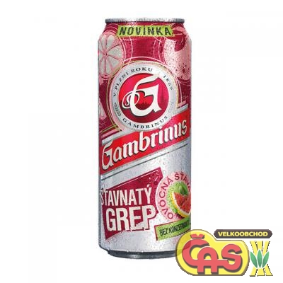 PIVO GAMBRINUS ŠŤAVNATÝ GREP 0.5l PLECH
