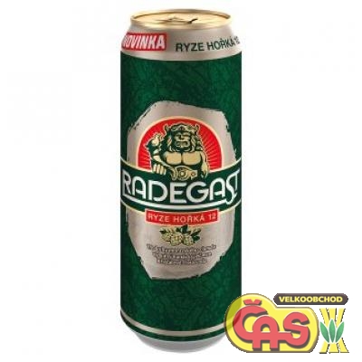 PIVO RADEGAST RYZE HOŘKÝ 0.5l 12% PLECH