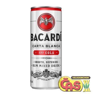 Rum Bacardi&cola 0.25l plech