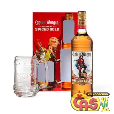 Rum Captain Morgan Gold 0.7l + korbel
