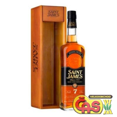 RUM SAINT JAMES VIEUX 7Y 0.7l 43% dřevěný box