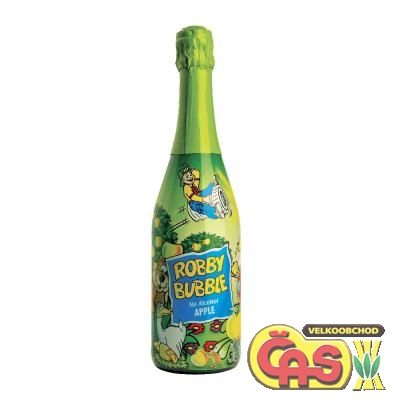 Šumivý nápoj - Robby Bubble Apple - Jablko 0.75l dětské špunty