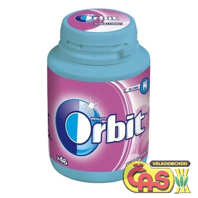 ŽVÝKAČKY ORBIT DÓZA 64g BUBBLEMINT 46 ks dražé