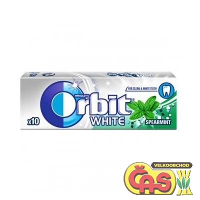 ŽVÝKAČKY ORBIT DRAŽÉ WHITE SPEARMINT 14g