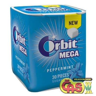 Žvýkačky orbit peppermint mega 66g